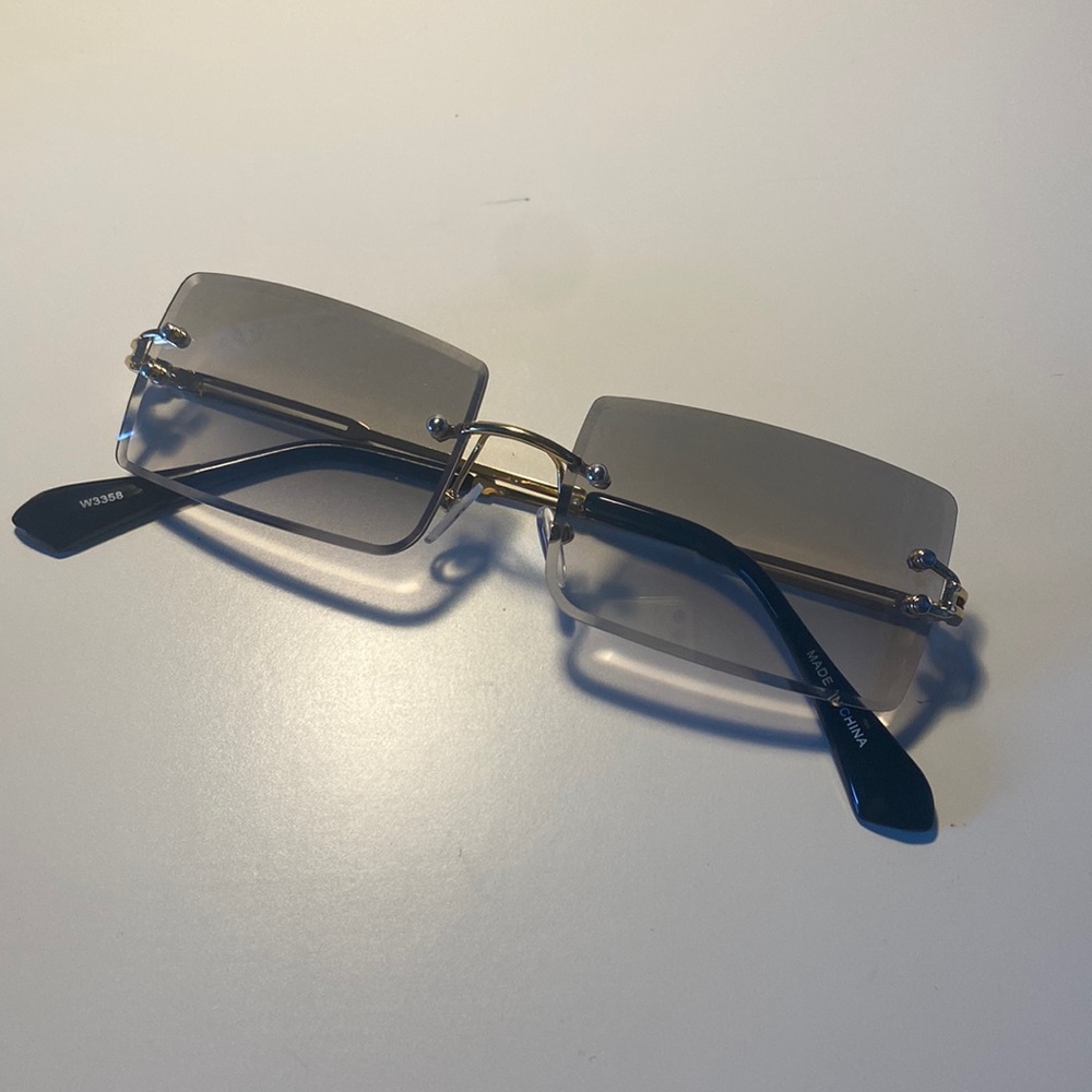 Grey Tinted Square Sunglasses